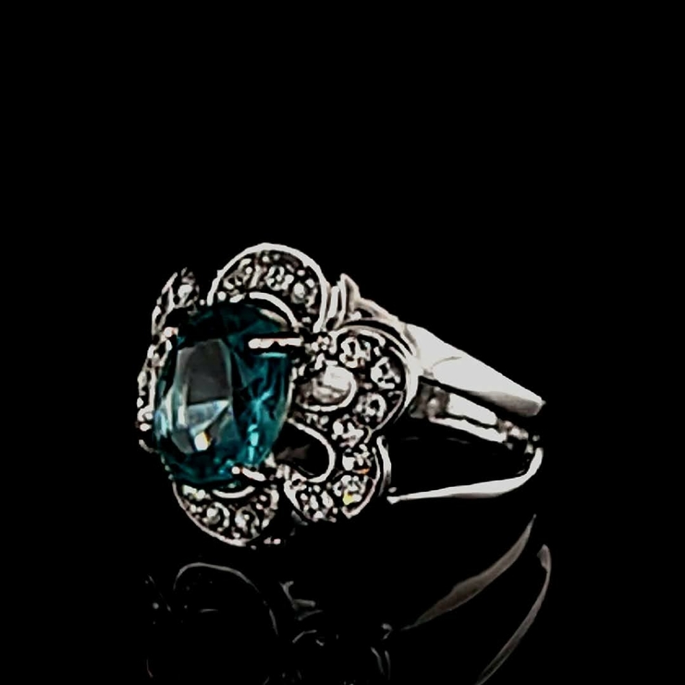 Ladies London Blue Topaz Ring